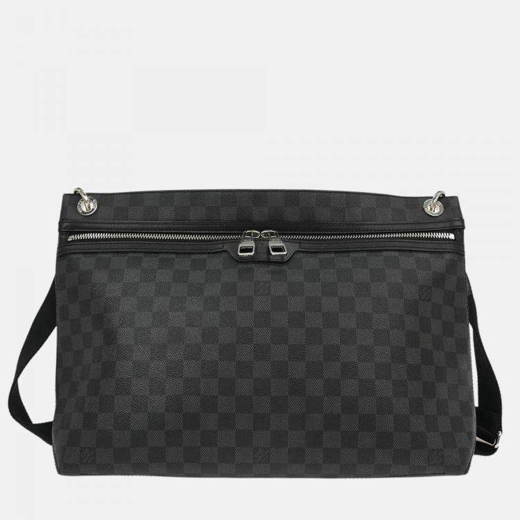 Pre Owned Louis Vuitton Damier Graphite Hunter Shoulder Bag