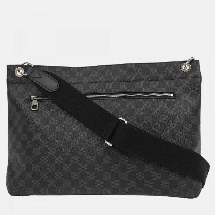 Pre Owned Louis Vuitton Damier Graphite Hunter Shoulder Bag