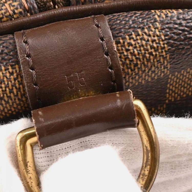 Pre Owned Louis Vuitton Damier Keepall Bandouliere 55 Duffle Bag