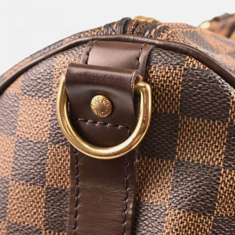Pre Owned Louis Vuitton Damier Keepall Bandouliere 55 Duffle Bag