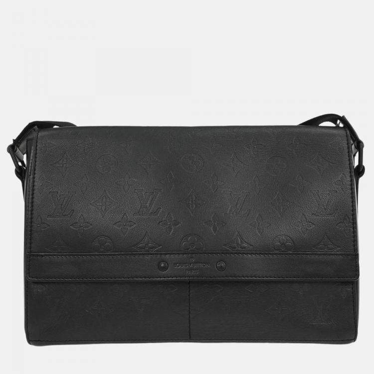 Pre Owned Louis Vuitton Black Monogram Shadow Sprinter Messenger bag