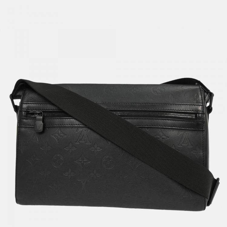 Pre Owned Louis Vuitton Black Monogram Shadow Sprinter Messenger bag