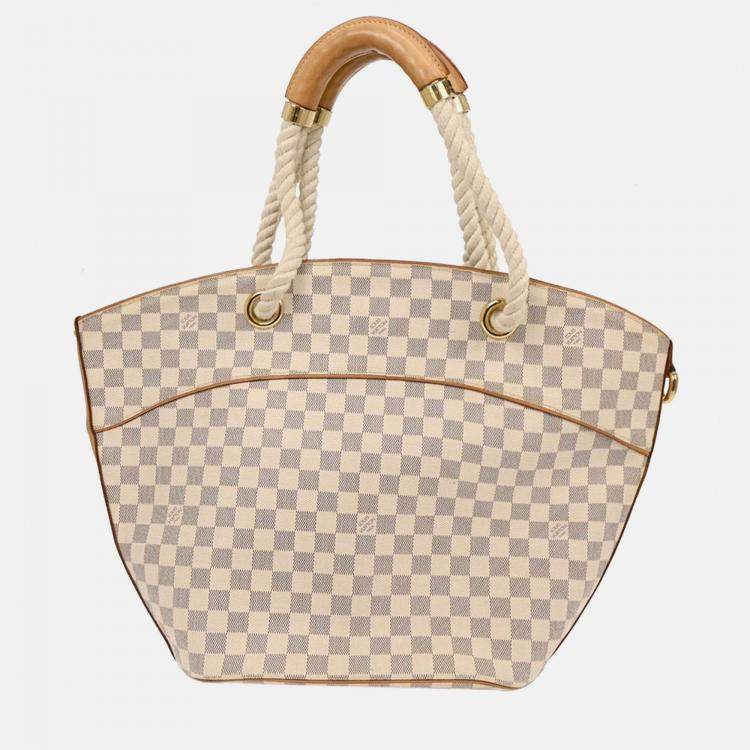 Pre Owned Louis Vuitton Damier Azur Pampelonne GM Tote Handbag