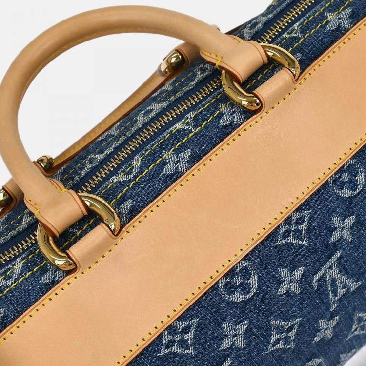 Pre Owned Louis Vuitton Neo Speedy Blue Monogram Denim Handbag
