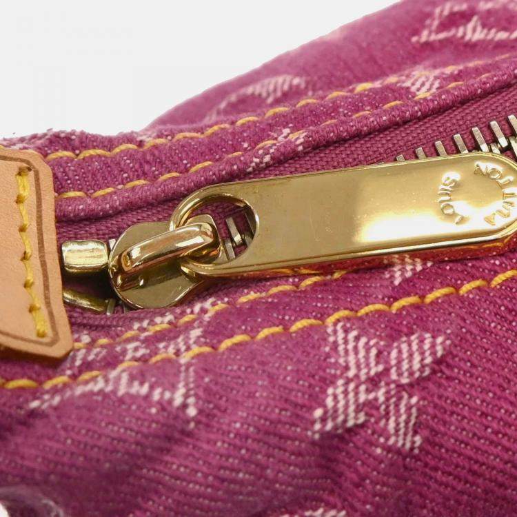 Pre Owned Louis Vuitton Pink Monogram Denim Baggy PM Shoulder Bag