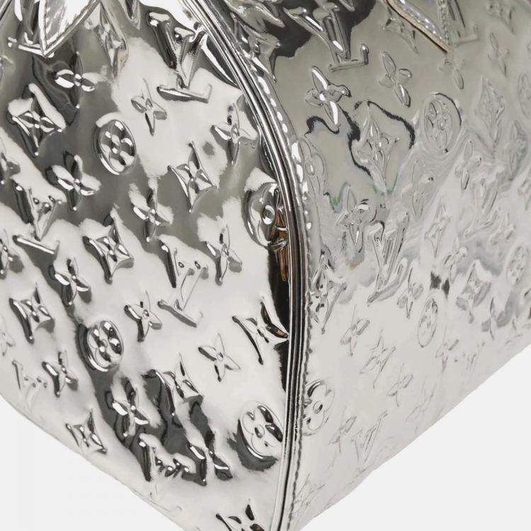 Pre Owned Louis Vuitton Silver Monogram Miroir Speedy 30 Handbag