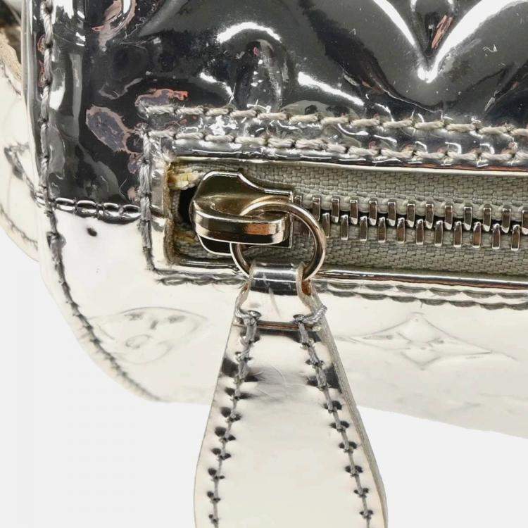 Pre Owned Louis Vuitton Silver Monogram Miroir Speedy 30 Handbag
