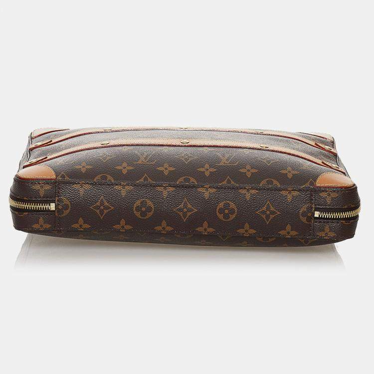 Pre Owned Louis Vuitton Brown Monogram Soft Trunk Messenger 
