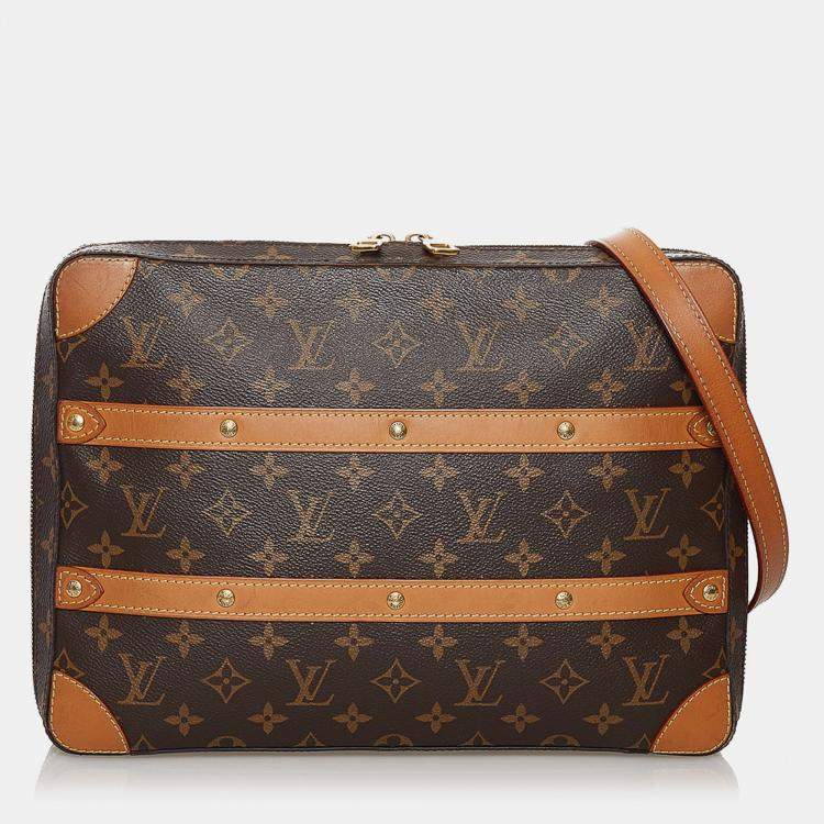 Pre Owned Louis Vuitton Brown Monogram Soft Trunk Messenger 