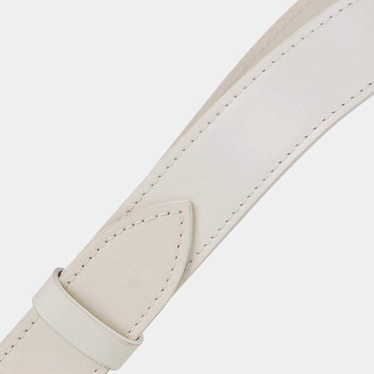 Pre Owned Louis Vuitton White Monogram Taurillon Utility Side 