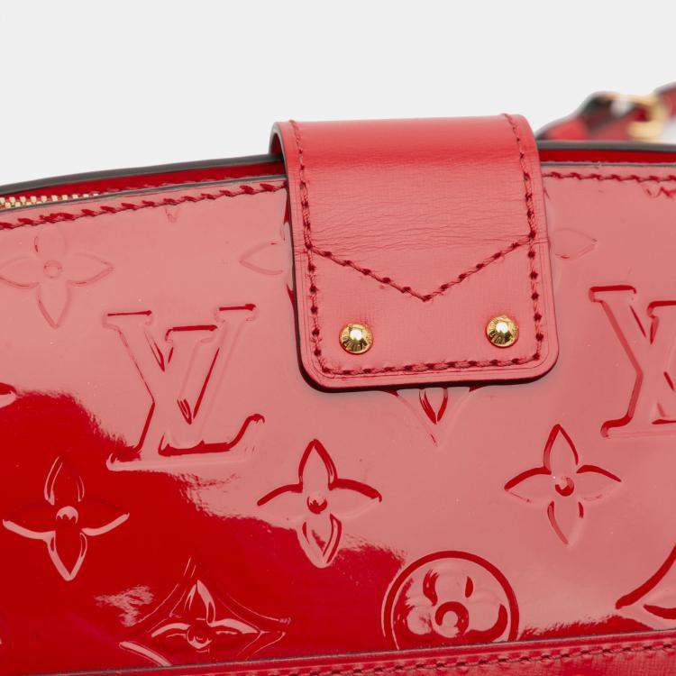 Pre Owned Louis Vuitton Red Monogram Vernis Trunk Clutch