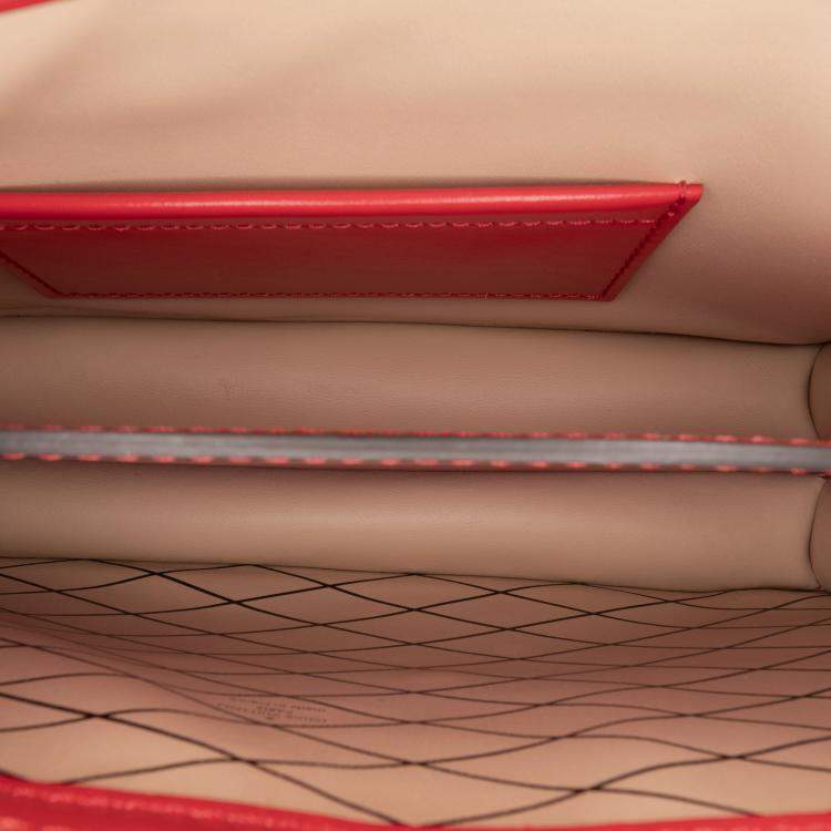 Pre Owned Louis Vuitton Red Monogram Vernis Trunk Clutch