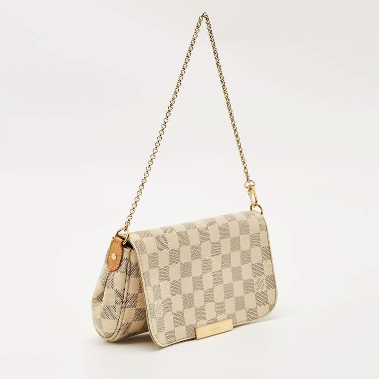 Pre Owned Louis Vuitton Damier Azur Canvas Favorite PM Bag