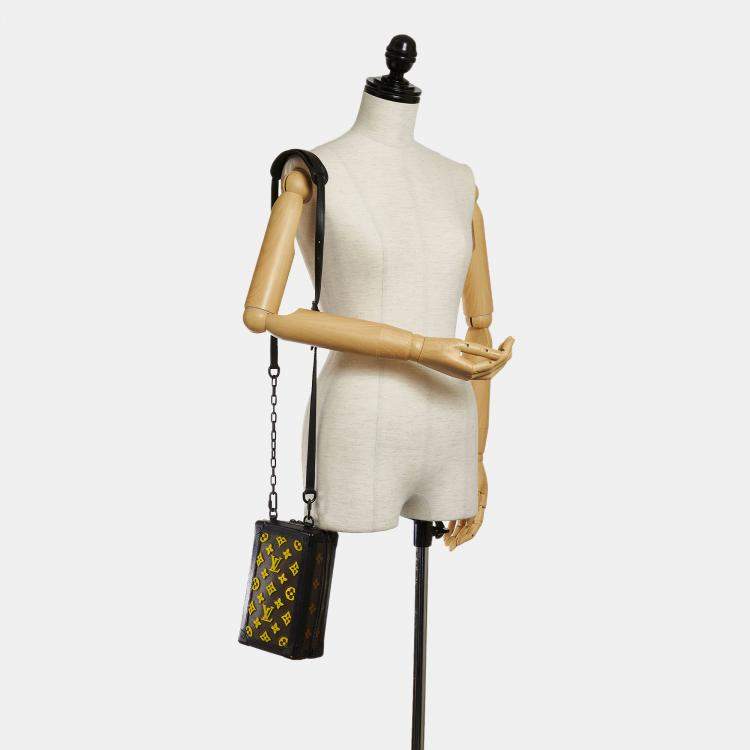 Pre Owned Louis Vuitton Brown Monogram Tuffetage Vertical Soft Trunk