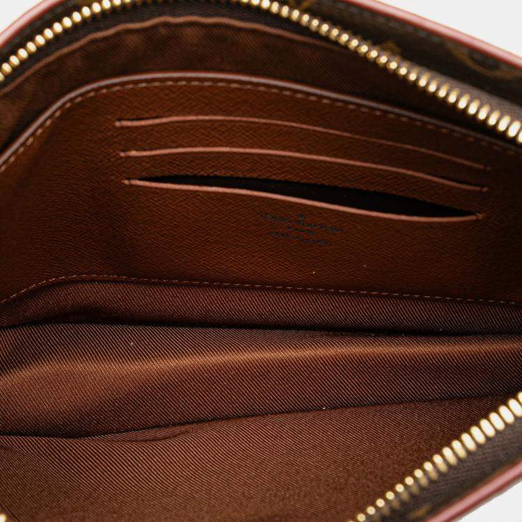 Pre Owned Louis Vuitton Brown Monogram Legacy Chain Clutch