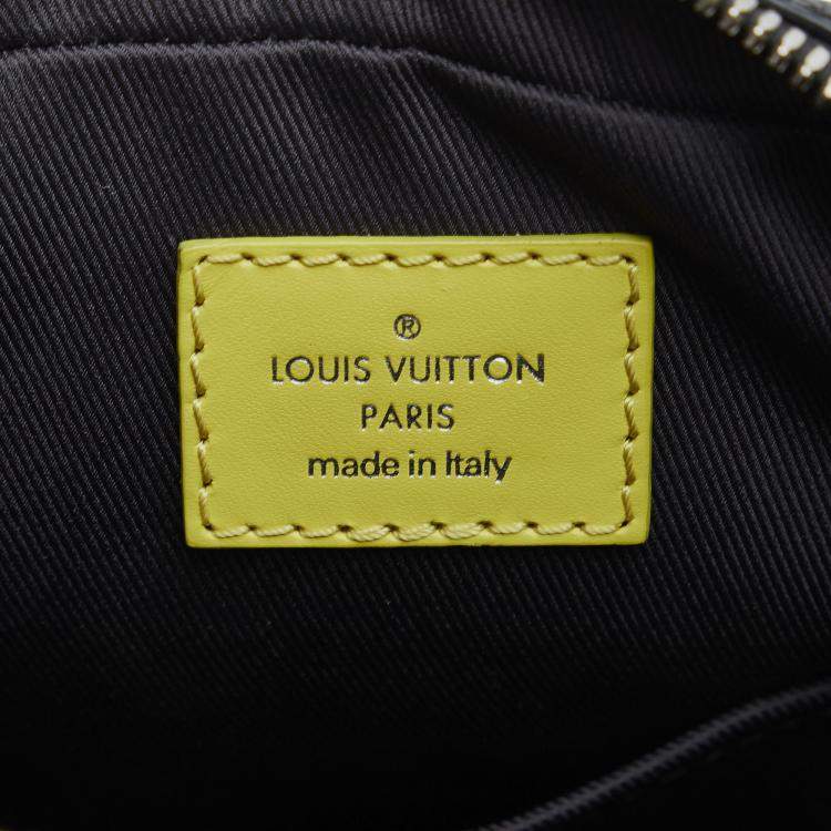Pre Owned Louis Vuitton Blue Epi Damier Graphite Danube Slim