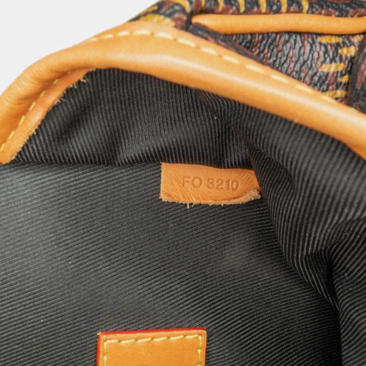 Pre Owned Louis Vuitton Brown Nigo Giant Damier Ebene Monogram Nano Amazone