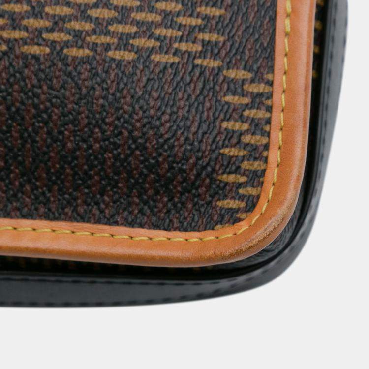 Pre Owned Louis Vuitton Brown Nigo Giant Damier Ebene Monogram Nano Amazone