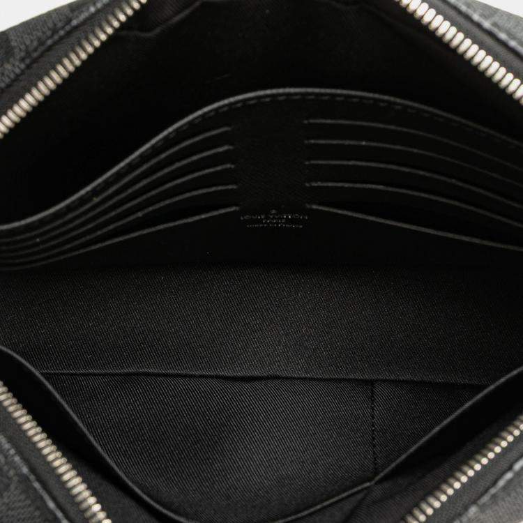 Pre Owned Louis Vuitton Black Damier Graphite Kasai