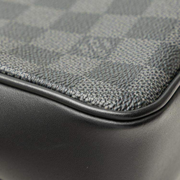 Pre Owned Louis Vuitton Black Damier Graphite Kasai