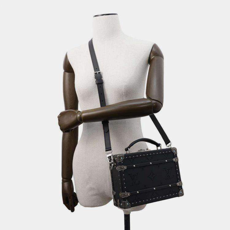 Pre Owned Louis Vuitton Dart Handle Trunk Black Monogram Shoulder Bag