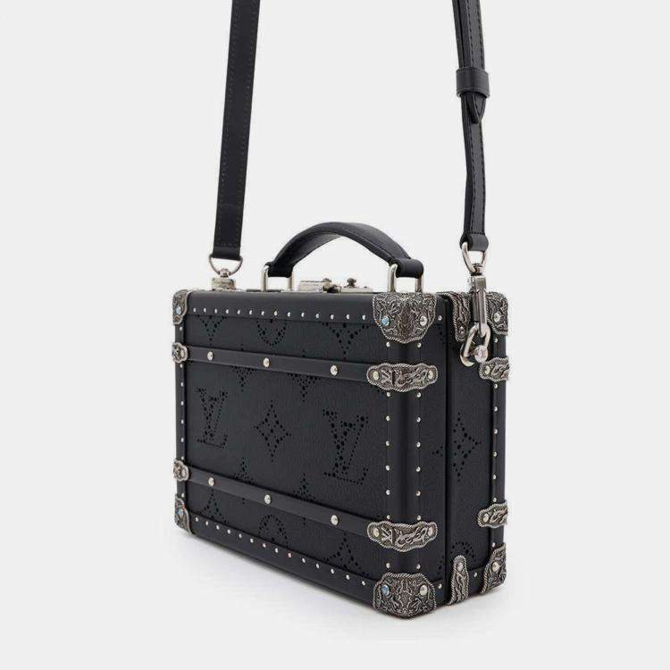 Pre Owned Louis Vuitton Dart Handle Trunk Black Monogram Shoulder Bag