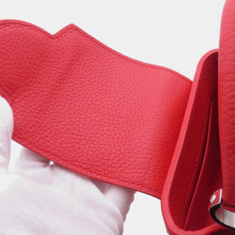 Pre Owned Louis Vuitton Capucines Red Infinity Dot Leather Shoulder Bag