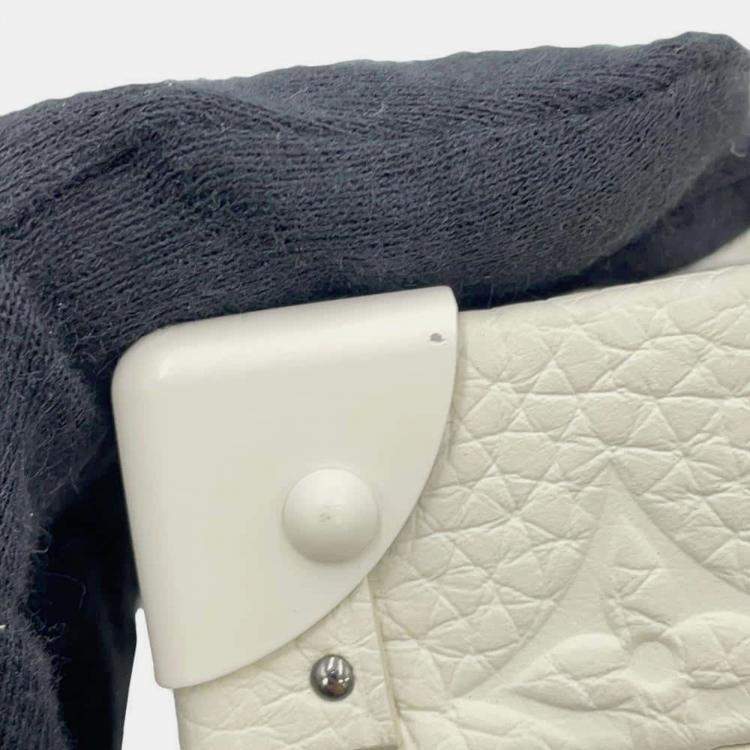 Pre Owned Louis Vuitton Trunk White Monogram Canvas Bag