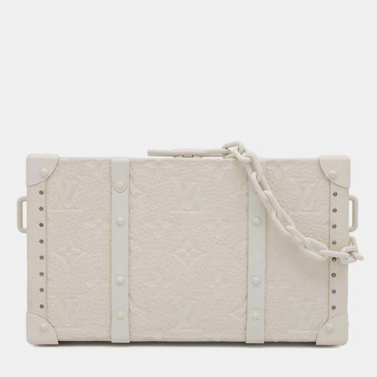 Pre Owned Louis Vuitton Trunk White Monogram Canvas Bag