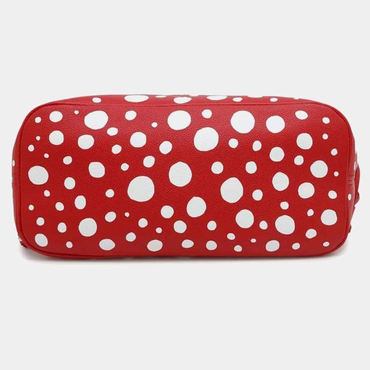 Pre Owned Louis Vuitton Neverfull Red Empriente Leather Shoulder Bag