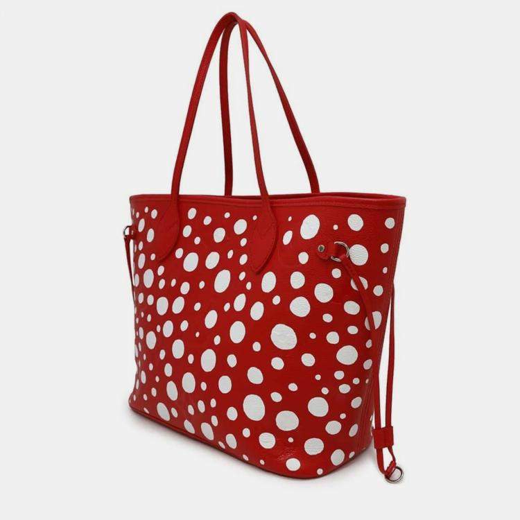 Pre Owned Louis Vuitton Neverfull Red Empriente Leather Shoulder Bag