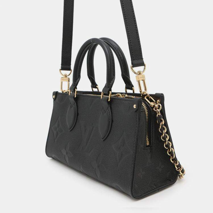 Pre Owned Louis Vuitton OnTheGo EW Black Empriente Leather Shoulder Bag