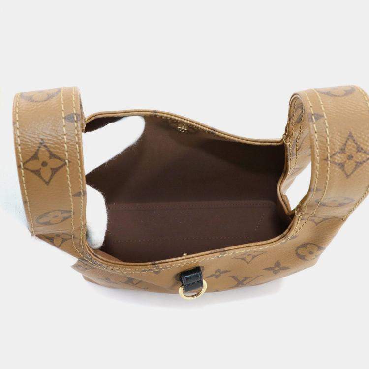 Pre Owned Louis Vuitton Atlantis BB Brown Monogram Reverse Canvas Shoulder Bag