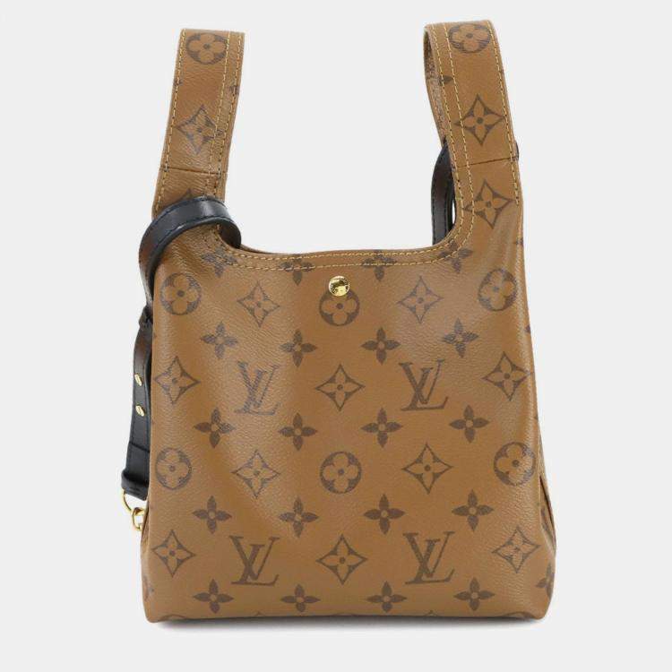 Pre Owned Louis Vuitton Atlantis BB Brown Monogram Reverse Canvas Shoulder Bag