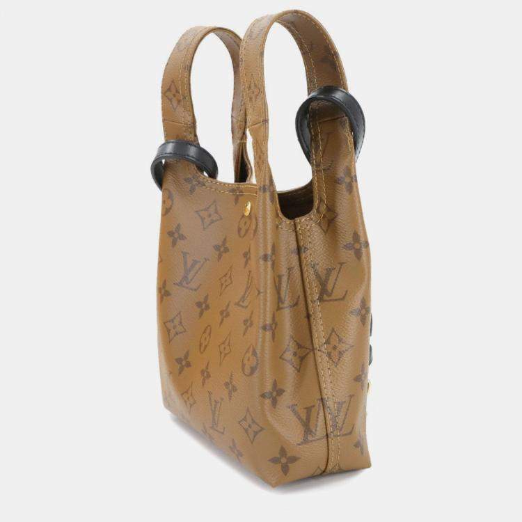 Pre Owned Louis Vuitton Atlantis BB Brown Monogram Reverse Canvas Shoulder Bag