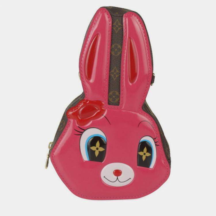 Pre Owned Louis Vuitton x Sun Yitian Rabbit Brown Monogram Canvas Wallet On Chain