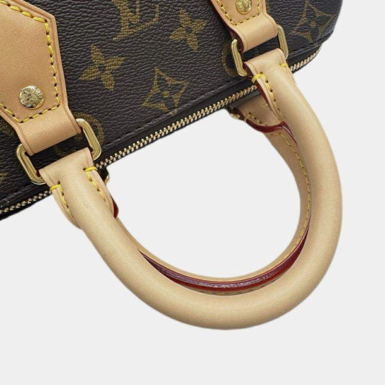 Pre Owned Louis Vuitton Speedy Bandouliere 20 Brown Monogram Canvas Crossbody Bag