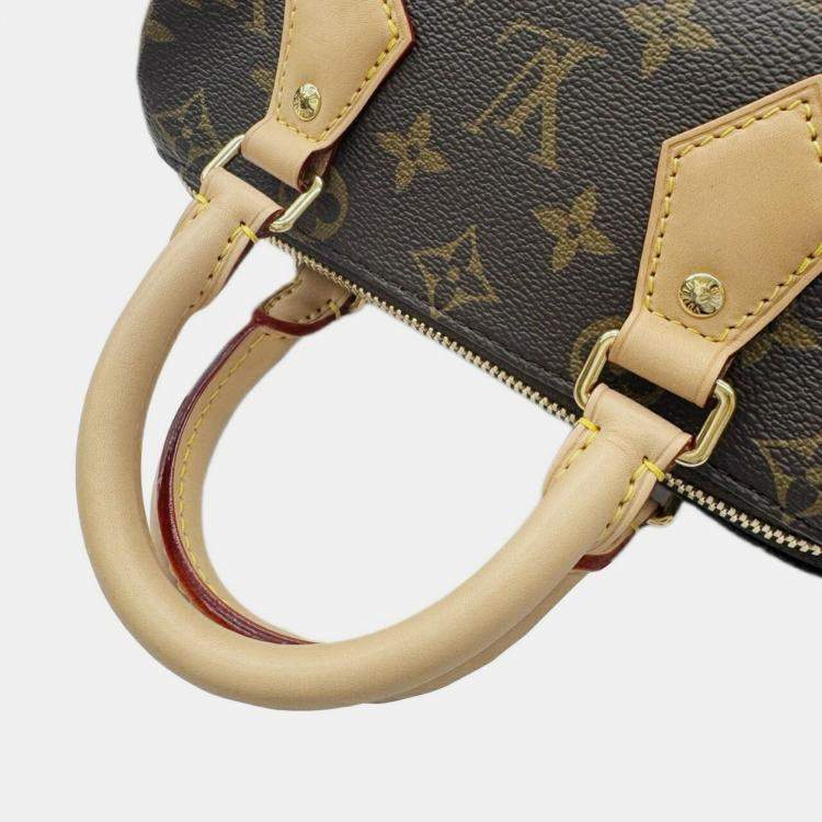 Pre Owned Louis Vuitton Speedy Bandouliere 20 Brown Monogram Canvas Crossbody Bag