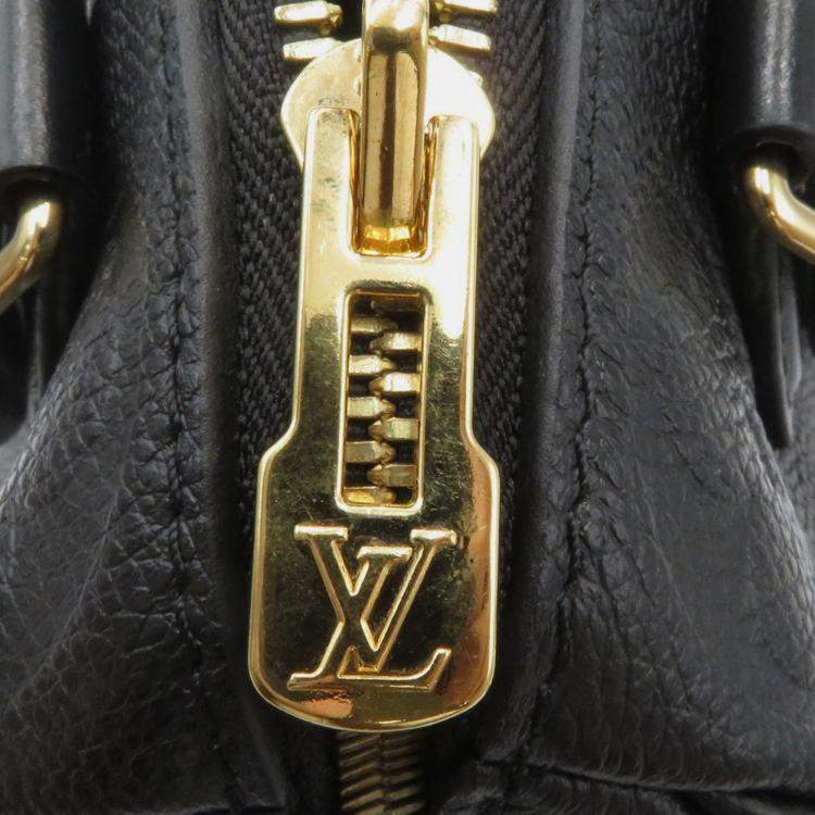 Pre Owned Louis Vuitton Speedy Bandouliere 20 Black Empreinte Giant Monogram Leather Duffel Bag