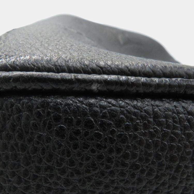 Pre Owned Louis Vuitton Speedy Bandouliere 20 Black Empreinte Giant Monogram Leather Duffel Bag