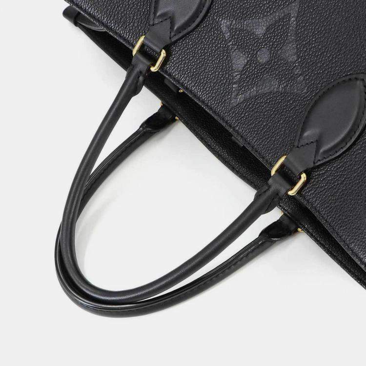 Pre Owned Louis Vuitton On The Go GM Black Empreinte Giant Monogram Leather Duffel Bag