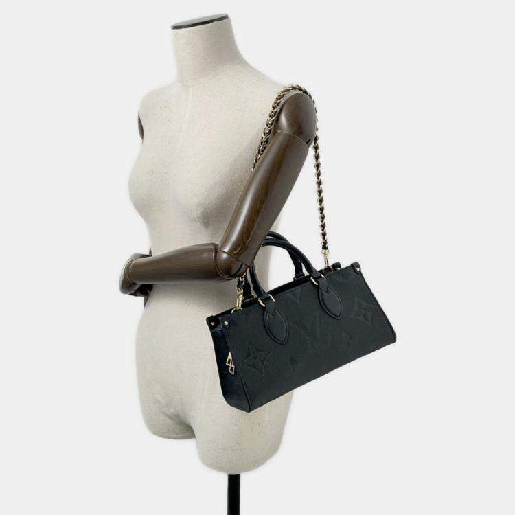 Pre Owned Louis Vuitton OnTheGo EW Black Empriente Leather Shoulder Bag