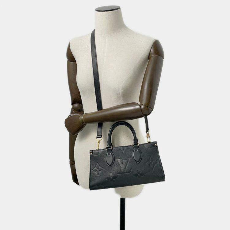 Pre Owned Louis Vuitton OnTheGo EW Black Empriente Leather Shoulder Bag