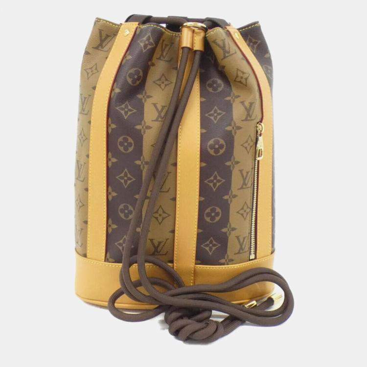 Pre Owned Louis Vuitton Monogram Stripe (Lv Squared) Randonne Messenger Shoulder Bag