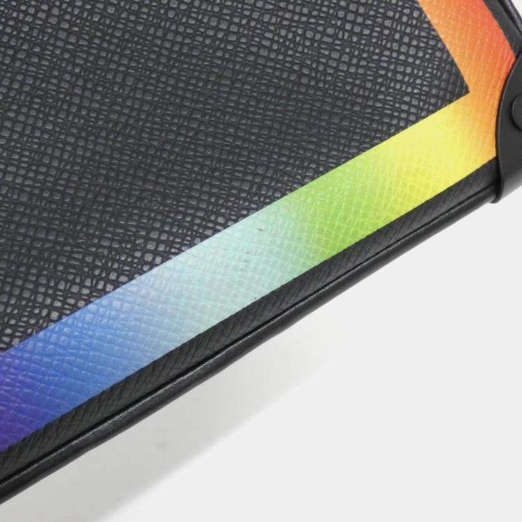 Pre Owned Louis Vuitton Taiga Rainbow Color Mini Soft Trunk Shoulder Bag