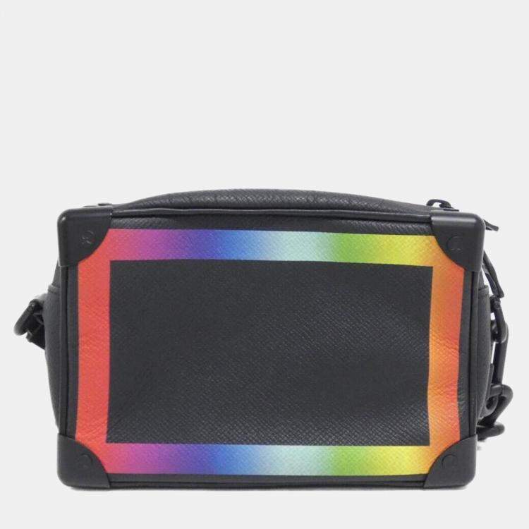 Pre Owned Louis Vuitton Taiga Rainbow Color Mini Soft Trunk Shoulder Bag