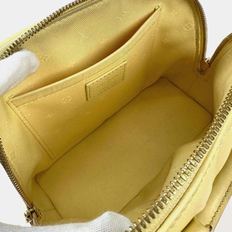 Pre Owned Louis Vuitton Soft Bubble Gram Alma Bb Bag 2Way Crossbody Handbag Leather Banana Yellow