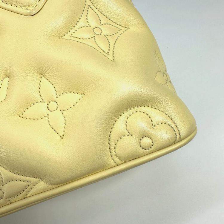 Pre Owned Louis Vuitton Soft Bubble Gram Alma Bb Bag 2Way Crossbody Handbag Leather Banana Yellow