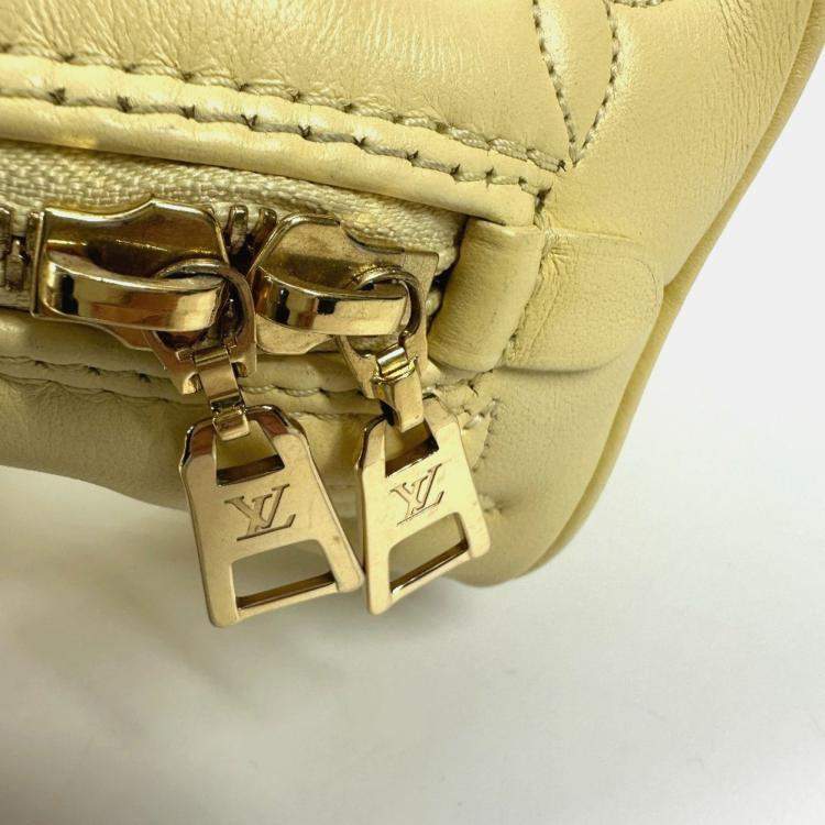 Pre Owned Louis Vuitton Soft Bubble Gram Alma Bb Bag 2Way Crossbody Handbag Leather Banana Yellow