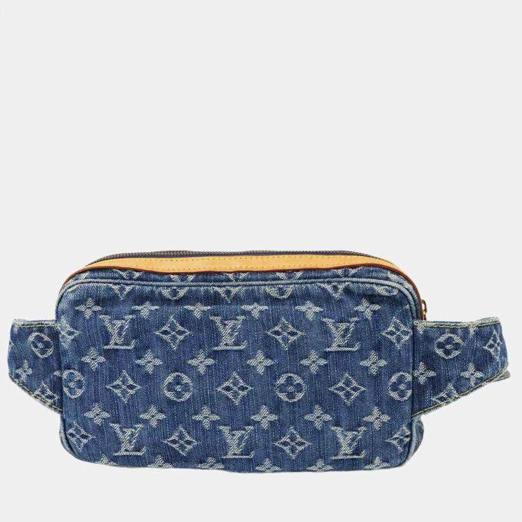 Pre Owned Louis Vuitton Monogram Denim Bum Bag Waist Pouch/Body Bag Blue